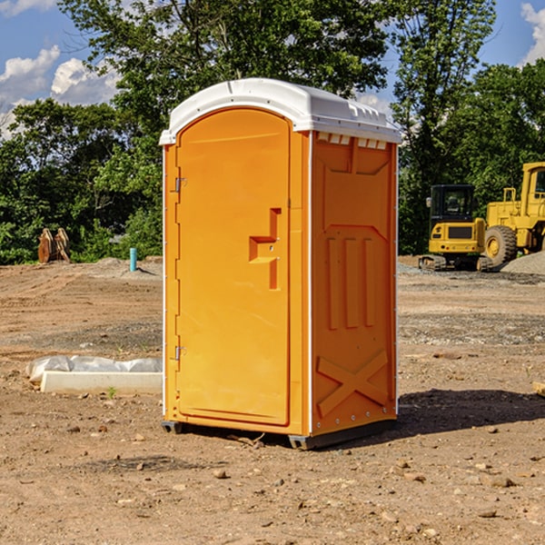 how often are the portable toilets cleaned and serviced during a rental period in Columbiana